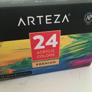 Arteza premium acrylic colors set of 25 tubes 22 ml new